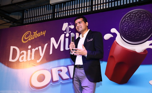 Cadbury Vikram introducing the brand new chocolate to the anticipating crowd.
